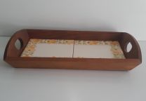Retro Antigo Tabuleiro c/ Pegas Madeira Azulejos Estimado