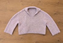 Camisola Curta Zara Bege Peluda Tam. S | Zara Beige Fuzzy Cropped Sweater Size S